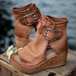 FJØRNA women's orthopedic sandals with boho wedge design, featuring comfortable straps and supportive sole for casual wear.