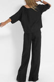 FJØRNA women's summer two-piece linen co-ord set with pockets, casual and breathable for warm weather.