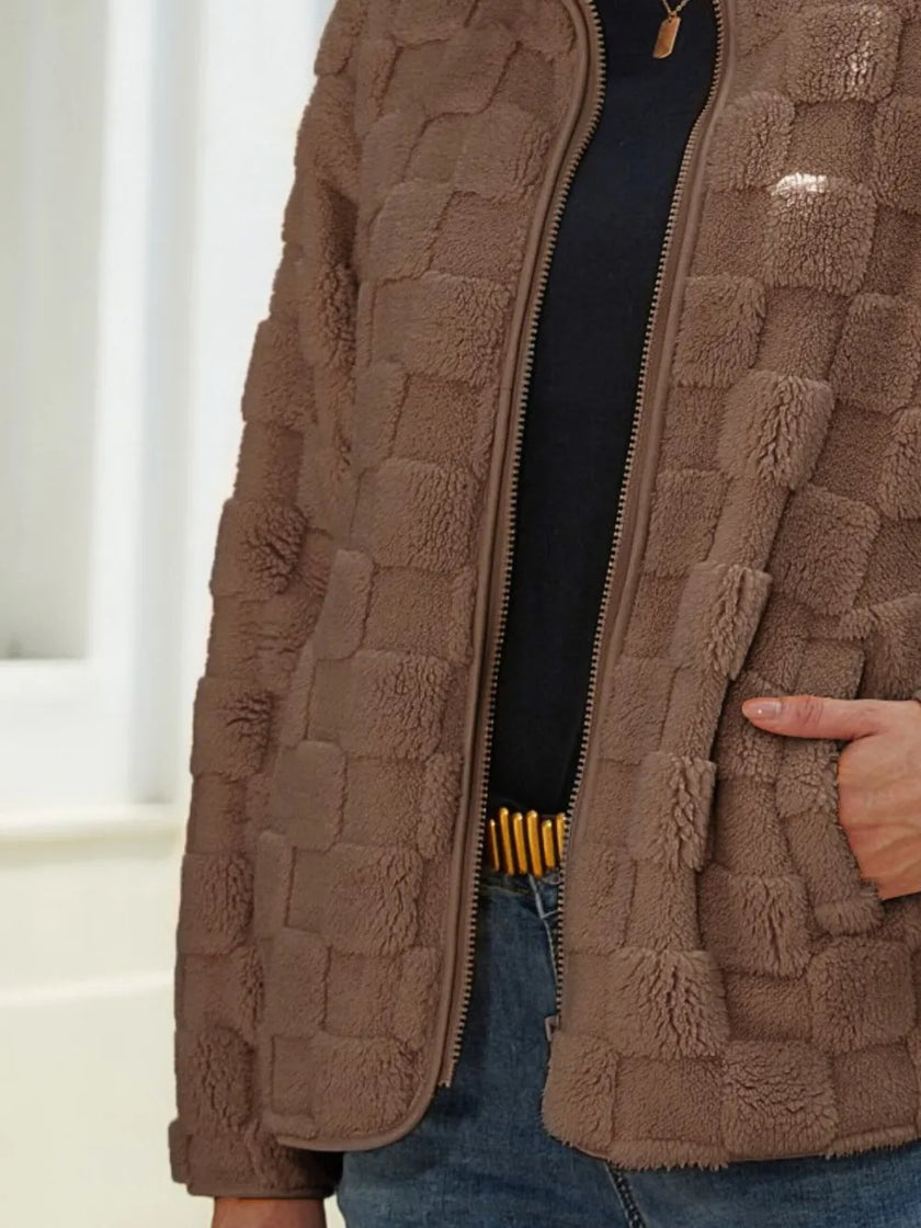 Carin | Women's Zip-Up Sherpa Jacket with Pockets