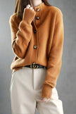 Ebba | Women's Knit Collared Button-Up Cardigan