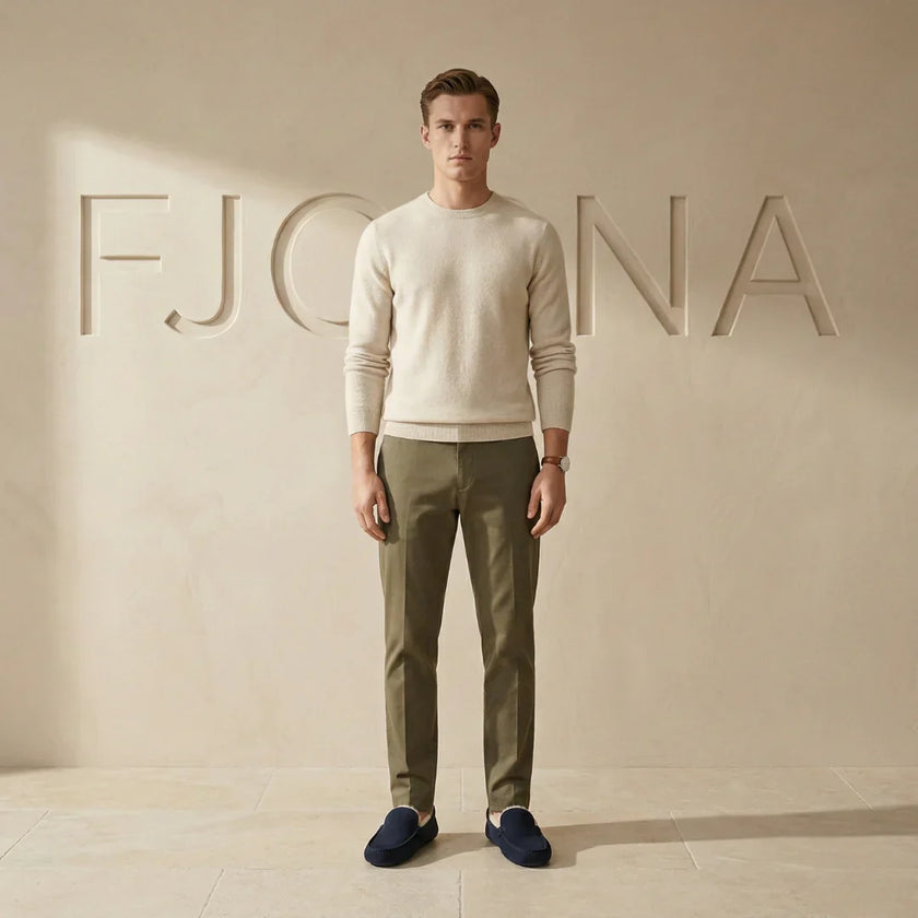 FJØRNA men's suede wool-lined slippers with cozy interior and slip-on design, perfect for winter comfort and indoor wear.