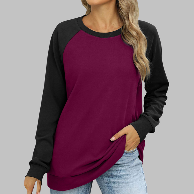 Lhantel | Women's Versatile Sweatshirt Pullover Sweater with Round-Neck Long-Sleeve Cozy for Everyday