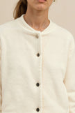 Bomber Jacket Women Wool Blend Short Recycled