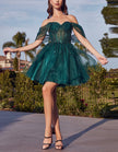 Pink tulle cocktail dress for women by FJØRNA, featuring a fitted bodice and flowing skirt for elegant evening wear.