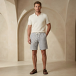 Men's striped drawstring relaxed shorts by FJØRNA, casual summer shorts with a comfortable fit and stylish striped pattern.