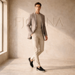 FJØRNA black suede casual slip-on loafers for men, featuring smooth suede material and a sleek, comfortable design.