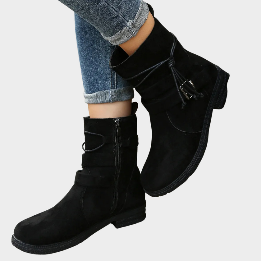 Delaney | Women's Low Heel Ankle Boots with Comfortable Casual Everyday Walking