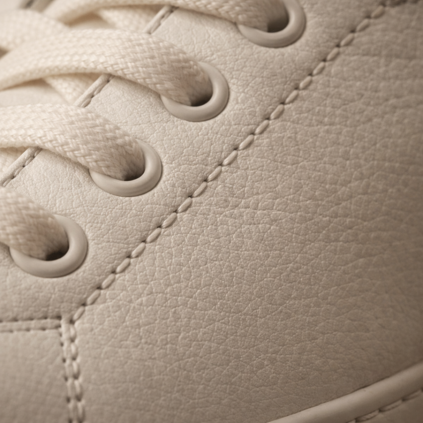FJØRNA men's leather casual trainers with lace-up design, showcasing stylish and comfortable everyday shoes for men.