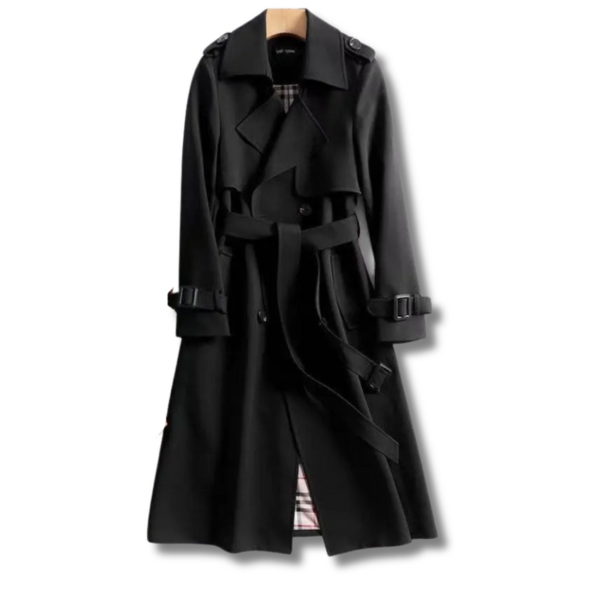 Trench Coat Adjustable Waist Classic Belted Long Coat | Wende