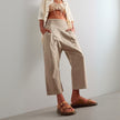 Women’s wide-leg denim jeans by FJØRNA, showcasing classic blue denim pants with a relaxed fit and stylish design.