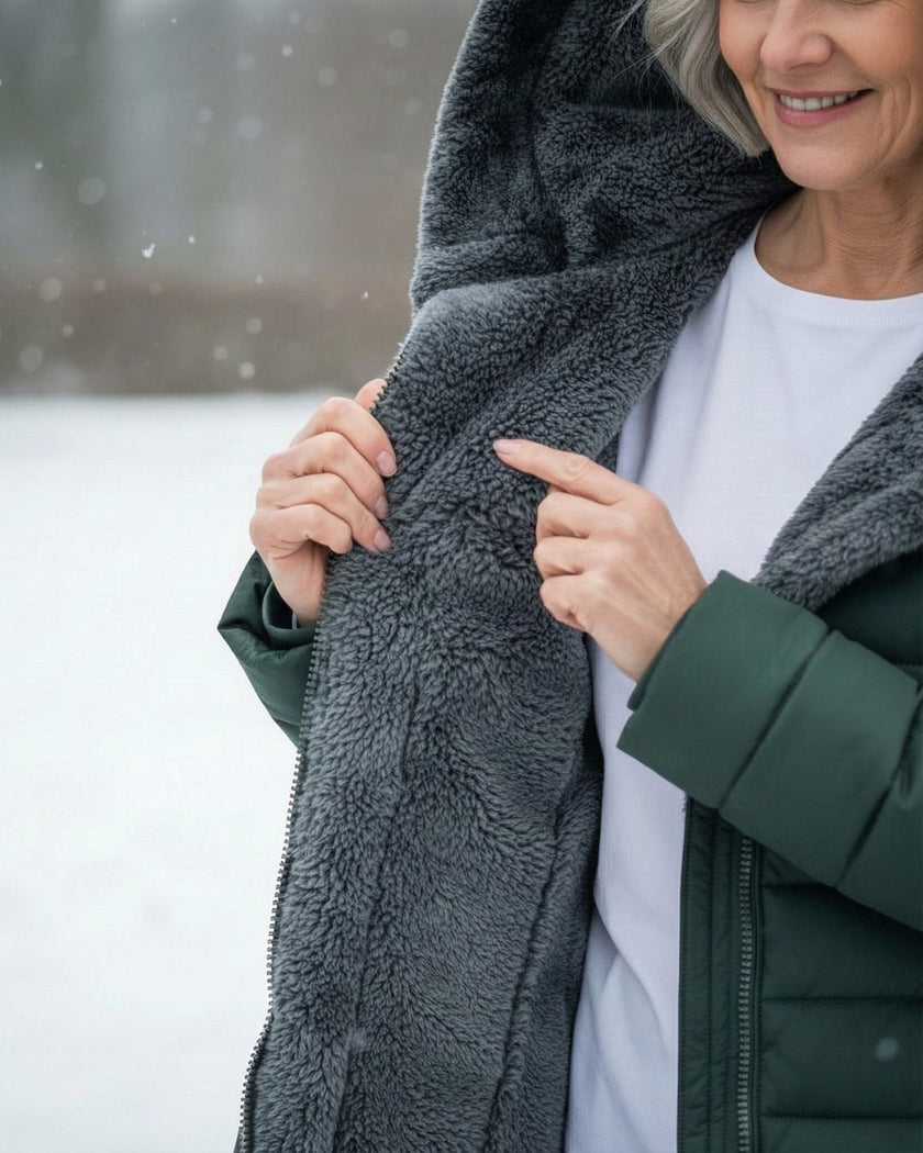 Danique | Women's Longline Hooded Fleece-Lined Winter Puffer Coat
