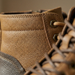 Men's FJØRNA leather orthopedic hiking boots with durable rugged soles, designed for comfortable outdoor walking and support.
