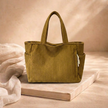 Large FJØRNA corduroy tote bag for women, everyday shoulder bag with spacious interior and stylish design.