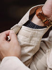 Field Coat Men Cotton Lapel Collar Button Zip Front Regular Fit
