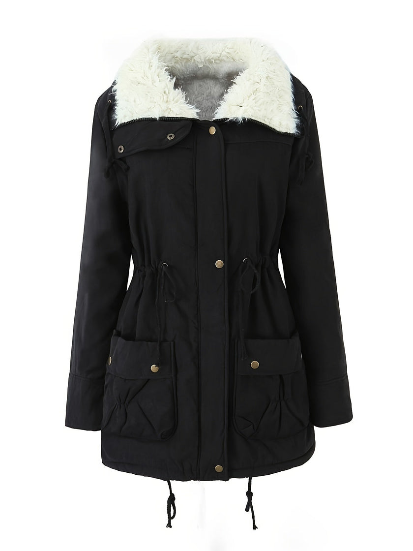Parka Jacket Hooded Lined Mid Length Winter Coat | Carolyn