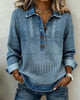 Dolores | Women's Elegant Button-Front Sweatshirt Pullover