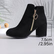 Luna | Women's Ankle Elegance for Cooler Days Boots with Block-Heel