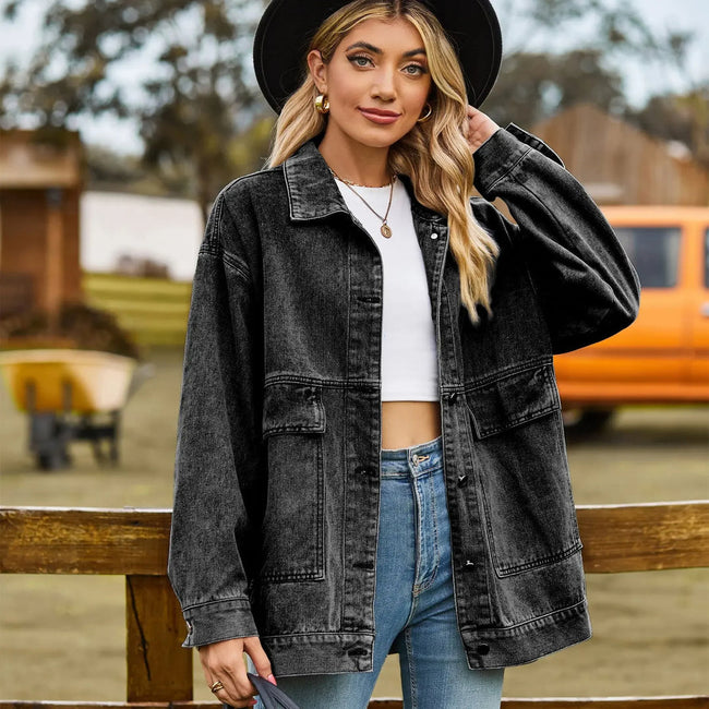 Abigail | Oversized Denim Shirt Jacket for Women
