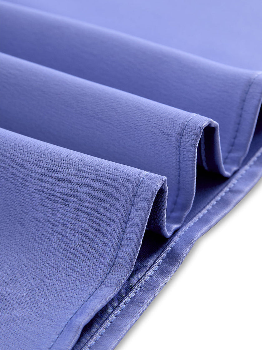 Lavender satin cross-neck sleeveless blouse for women by FJØRNA, featuring a stylish design and smooth fabric.