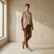 Men's FJØRNA suede lace-up casual shoes with a sleek loafer design, featuring a soft suede finish and classic style.