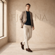 FJØRNA men's leather penny loafers showing classic slip-on design with smooth brown leather, stylish and comfortable for casual wear