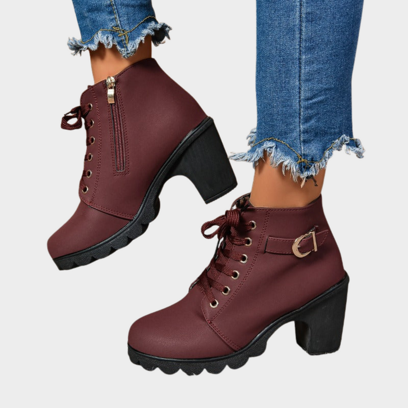 Kenna | Women's Block Heel Ankle Boots with Comfortable Casual Everyday Walking