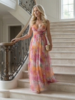 FJØRNA sleeveless wrap summer maxi dress for women, flowing fabric, V-neck, and knee-length design, perfect for warm weather.