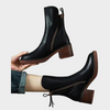 Gabriella | Women's Leather Ankle Heeled Boots with Comfortable Casual Everyday Walking
