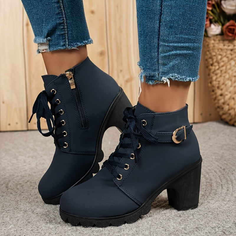 Aria | Women's Lace Up Heel Bold Comfort Boots with Every Step