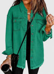 Denim Jacket Women Relaxed Fit Oversized Pockets