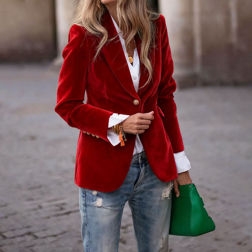 Sara | Women's Velvet Blazer