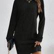 Wivi | Women's Ribbed Turtleneck Sweater Dress