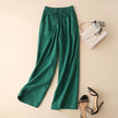 FJØRNA women's lightweight summer trousers with drawstring elastic waist, casual breathable clothing for warm weather.