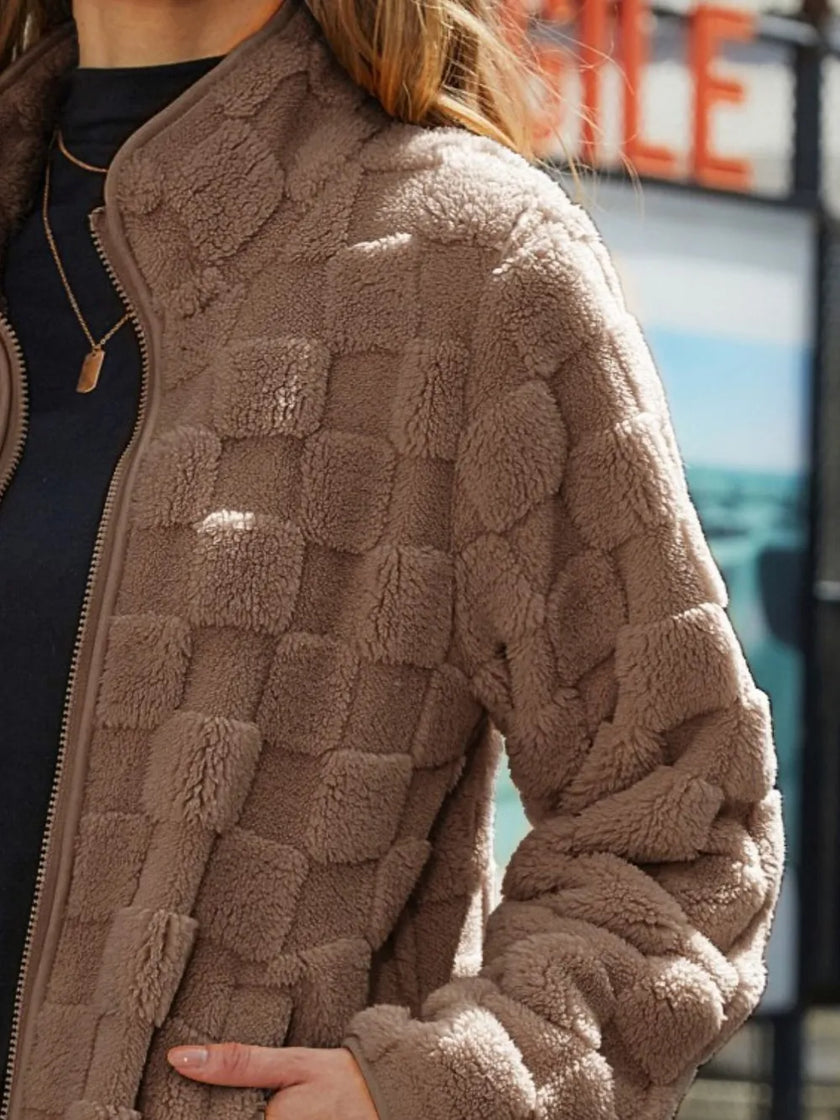 Carin | Women's Zip-Up Sherpa Jacket with Pockets