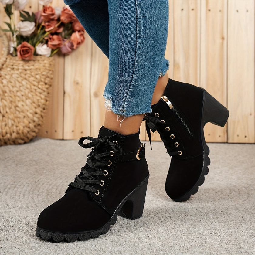 Aria | Women's Lace Up Heel Bold Comfort Boots with Every Step