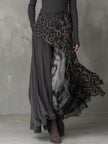 FJØRNA leopard print maxi dress, casual style with flowing fabric and long length, perfect for summer or outdoor events.