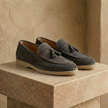 Men's casual suede shoes by FJØRNA featuring lace-up design and a stylish, smart casual look, ideal for everyday wear.