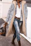 Johna | Women's Longline Reversible Sherpa Winter Puffer Coat