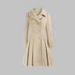 Double-Breasted Coat Women Long Sleeve Tailored Button Front