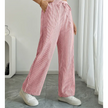 FJØRNA lightweight summer women’s trousers with drawstring and striped pattern, casual and breathable for warm weather.