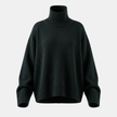 FJØRNA women's wool turtleneck sweater with a cozy fit and ribbed collar, displayed on a neutral background.