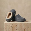 FJØRNA men's soft slip-on house slippers with plush fabric and cushioned soles, perfect for cozy indoor wear.