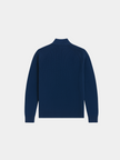 Wool Cardigan Men Fitted Full Zip Stand Collar