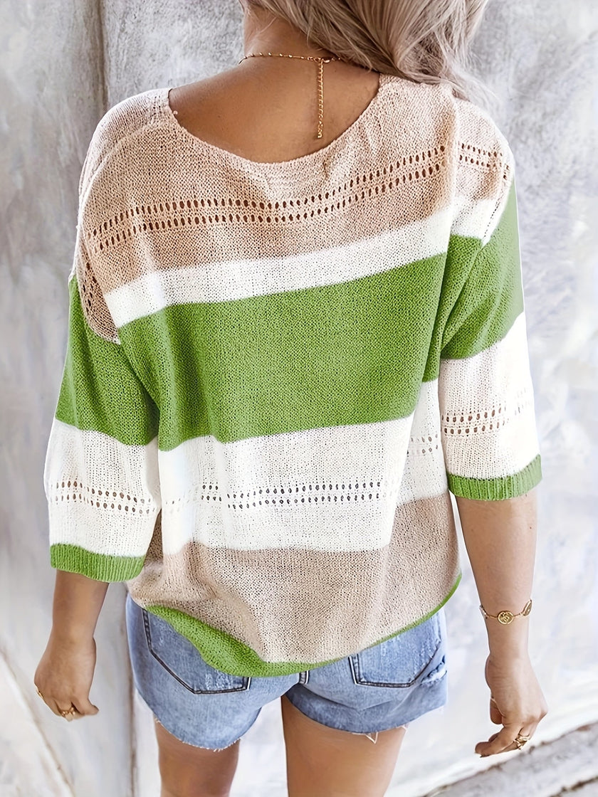 Fine Knit Sweater Women Regular Fit Soft Long Sleeve