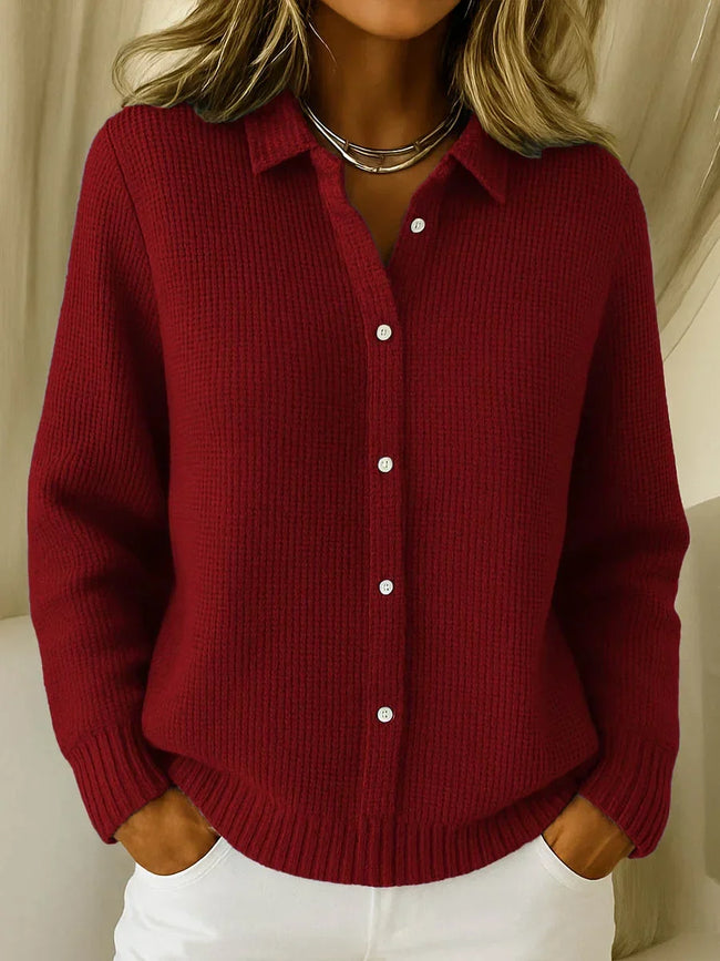 Katrina | Women's Versatile Knit Button-Front Cardigan Sweater with Wrap Cozy for Layering