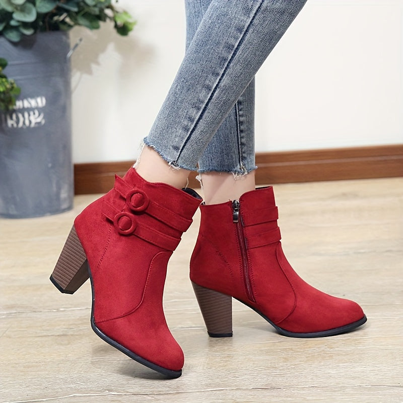 Amara | Women's Block Heel Ankle Style Boots with a Step
