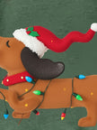 Mirjam | Women's Oversized Cropped Santa Tacky Novelty Crew-Neck Sweater