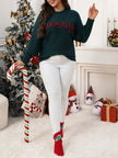 Helene | Women's Long Tacky Holiday Crew-Neck Knit Christmas Sweater