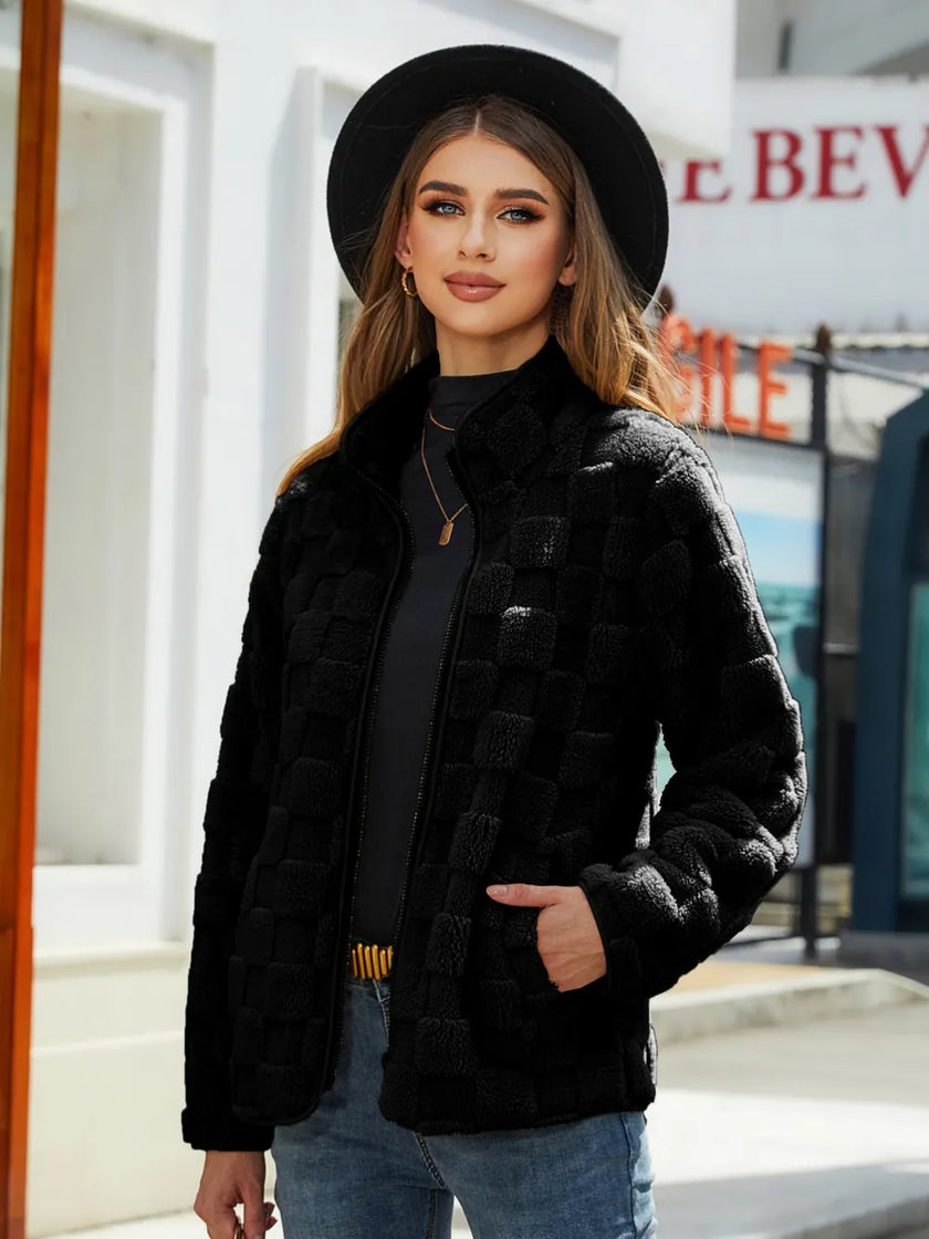 Carin | Women's Zip-Up Sherpa Jacket with Pockets