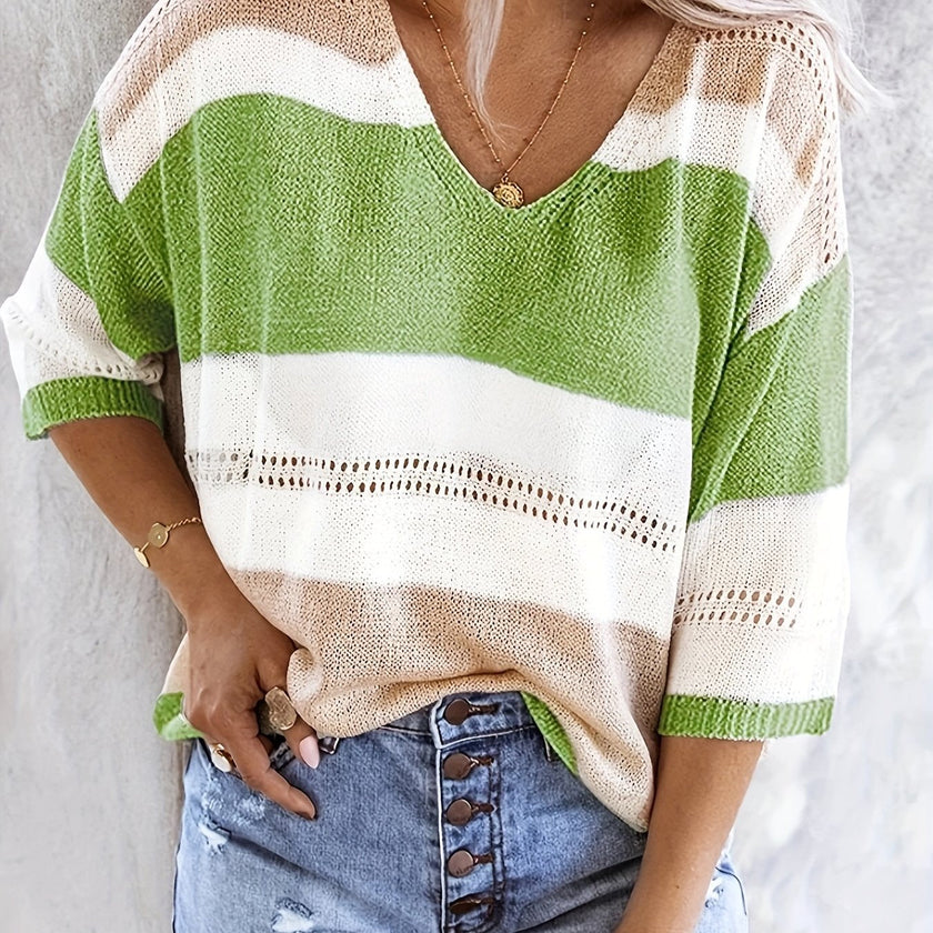 Fine Knit Sweater Women Regular Fit Soft Long Sleeve